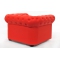 Fauteuil Chesterfield coloris rouge