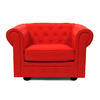 Fauteuil Chesterfield coloris rouge