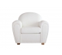 Fauteuil Club cuir blanc New Club