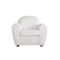 Fauteuil Club cuir blanc New Club