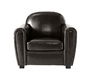 Fauteuil Club cuir marron - cuir de buffle