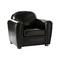 Fauteuil Club cuir noir - cuir de buffle