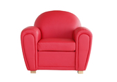 Fauteuil Club cuir rouge NEW CLUB