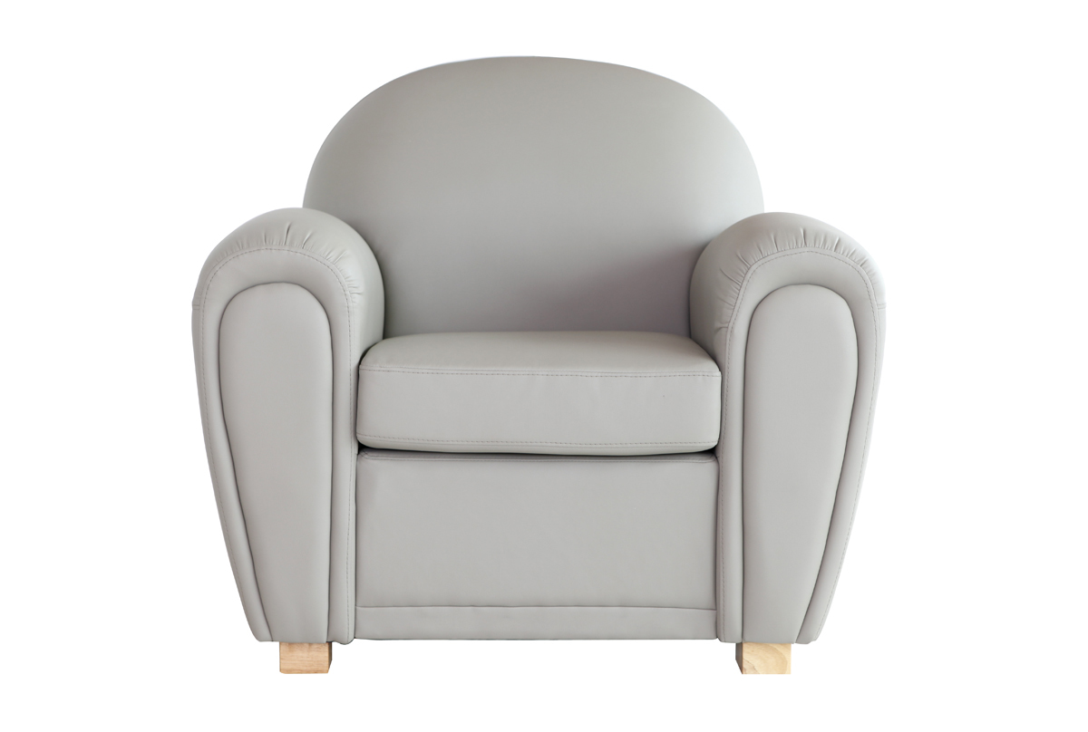 Fauteuil Club cuir taupe NEW CLUB