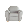 Fauteuil Club cuir taupe NEW CLUB