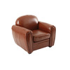 Fauteuil Club enfant en cuir marron clair Baby Club