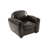 Fauteuil Club enfant en cuir noir Baby Club