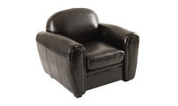 Fauteuil Club enfant en cuir noir Baby Club