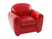 Fauteuil Club enfant en cuir rouge Baby Club