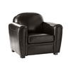 Fauteuil club marron - cuir de buffle image pub1