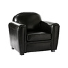 Fauteuil CLUB noir - cuir de buffle image pub1