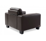 Fauteuil cuir chocolat ANDERSON
