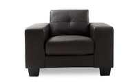 Fauteuil cuir chocolat ANDERSON