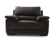 Fauteuil cuir chocolat fonc&eacute; PITTSBURGH