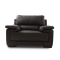 Fauteuil cuir chocolat fonc&eacute; PITTSBURGH