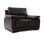 Fauteuil cuir chocolat fonc&eacute; PITTSBURGH