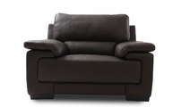 Fauteuil cuir chocolat fonc&eacute; PITTSBURGH