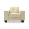 Fauteuil cuir cr&egrave;me ANDERSON