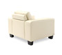 Fauteuil cuir cr&egrave;me ANDERSON