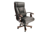 Fauteuil de bureau / direction en cuir noir Monalisa