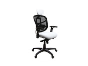 Fauteuil de bureau ergonomique blanc et noir UP TO YOU