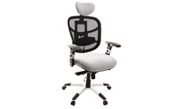 Fauteuil de bureau ergonomique blanc et noir UP TO YOU