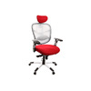 Fauteuil de bureau ergonomique blanc et rouge UP TO YOU