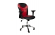 Fauteuil de bureau PAULO rouge et noir image 1