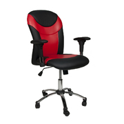 Fauteuil de bureau PAULO rouge et noir image pub1