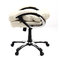 Fauteuil de bureau pliable cr&egrave;me GALLIEN
