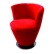 Fauteuil de salon moderne rouge Cooper image pub1