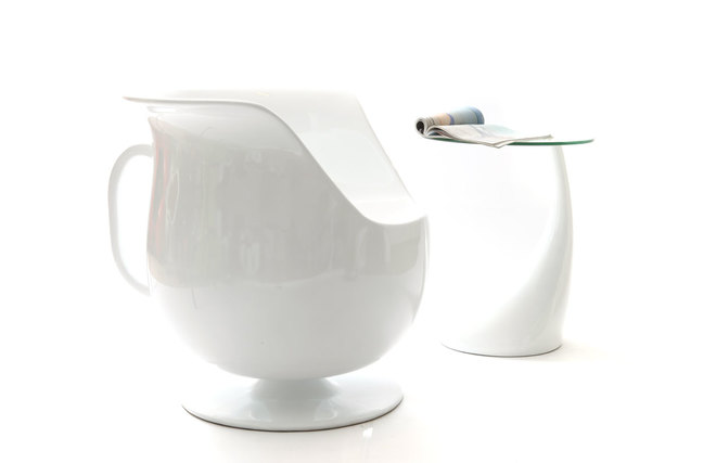 Fauteuil design blanc CUP