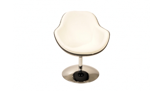Fauteuil design blanc et noir Solly image 1