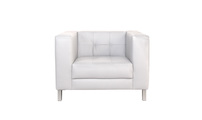 Fauteuil design blanc LINCOLN
