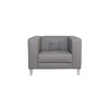 Fauteuil design gris LINCOLN