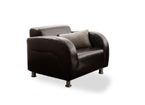 Fauteuil design noir effet croco DUNDEE