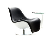 Fauteuil design noir pivotant KILYE