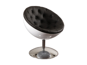 Fauteuil design r&eacute;tro blanc et noir New Stanley