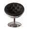 Fauteuil design r&eacute;tro blanc et noir New Stanley