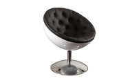 Fauteuil design r&eacute;tro blanc et noir New Stanley