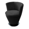 Fauteuil design r&eacute;tro noir Cooper