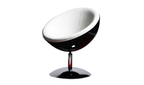 Fauteuil design retro noir et blanc STANLEY