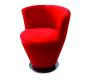 Fauteuil design r&eacute;tro rouge Cooper
