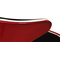 Fauteuil design r&eacute;tro rouge, noir et blanc Flame