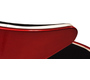 Fauteuil design r&eacute;tro rouge, noir et blanc Flame