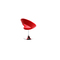 Fauteuil design rouge ELVA