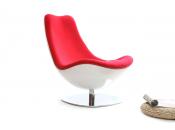 Fauteuil design rouge et blanc TALY