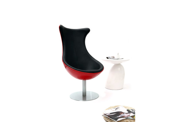 Fauteuil design rouge et noir RAYNI