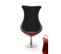 Fauteuil design rouge et noir RAYNI