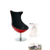 Fauteuil design rouge et noir RAYNI